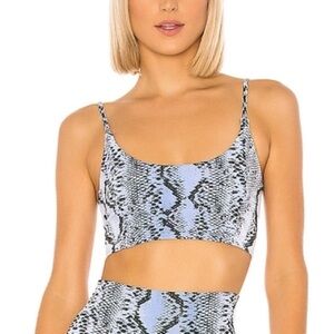 Beach Riot NWT SNAKE PRINT SPORTS BRA IN BLUE SNAKE